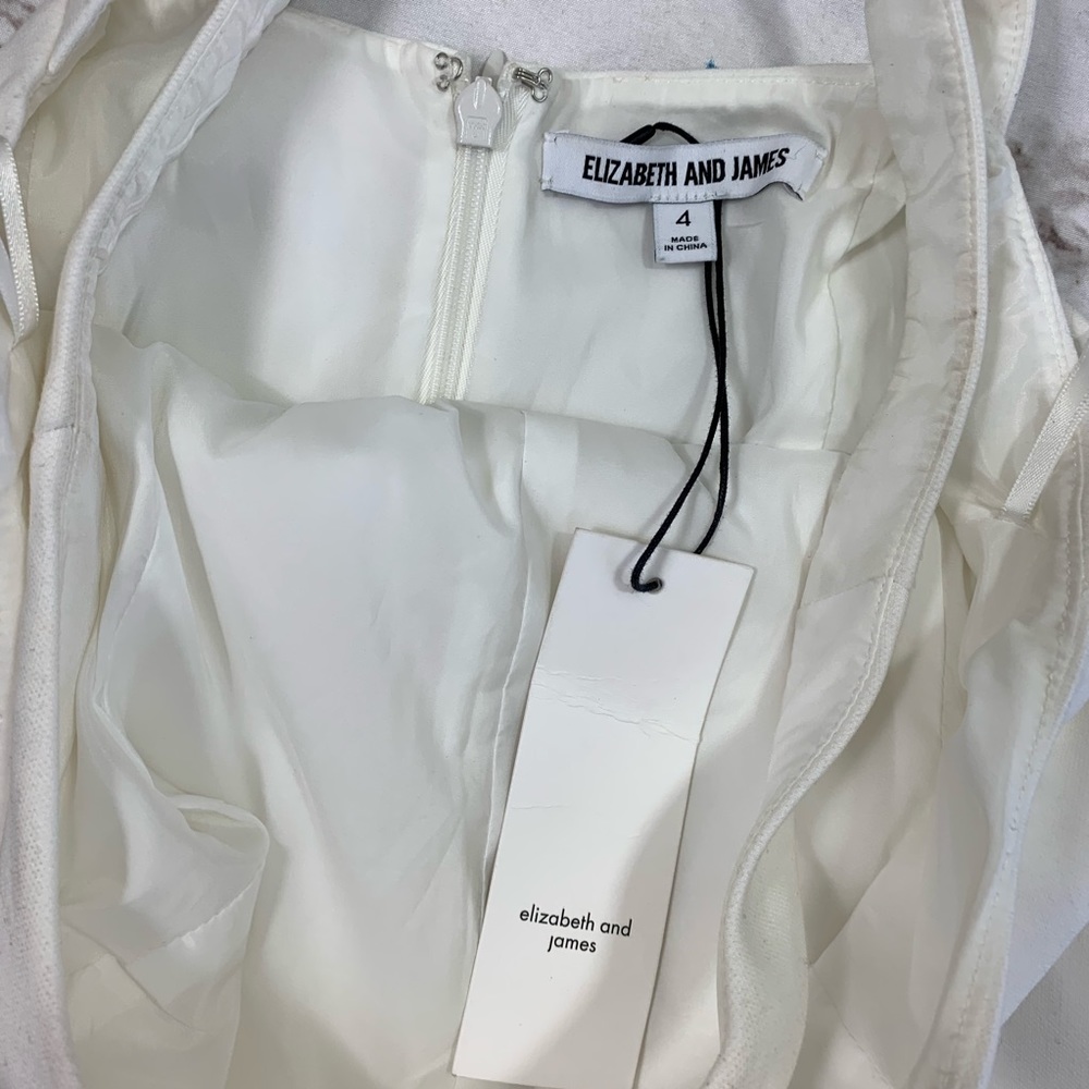 Elizabeth And James Imogen White Halter Dress NWT - Picture 4 of 5